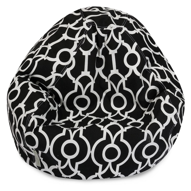 Athens Shredded Foam Bean Bag Chair - Black - 23'' H x 35'' W x 35'' D