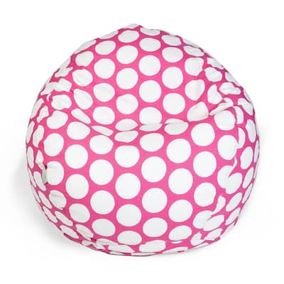 Large Polka dot Shredded Foam Bean Bag Chair