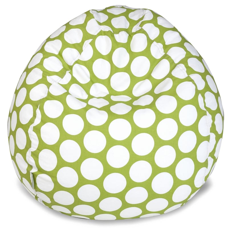 Large Polka dot Shredded Foam Bean Bag Chair - Hot Green - 23'' H x 35'' W x 35'' D