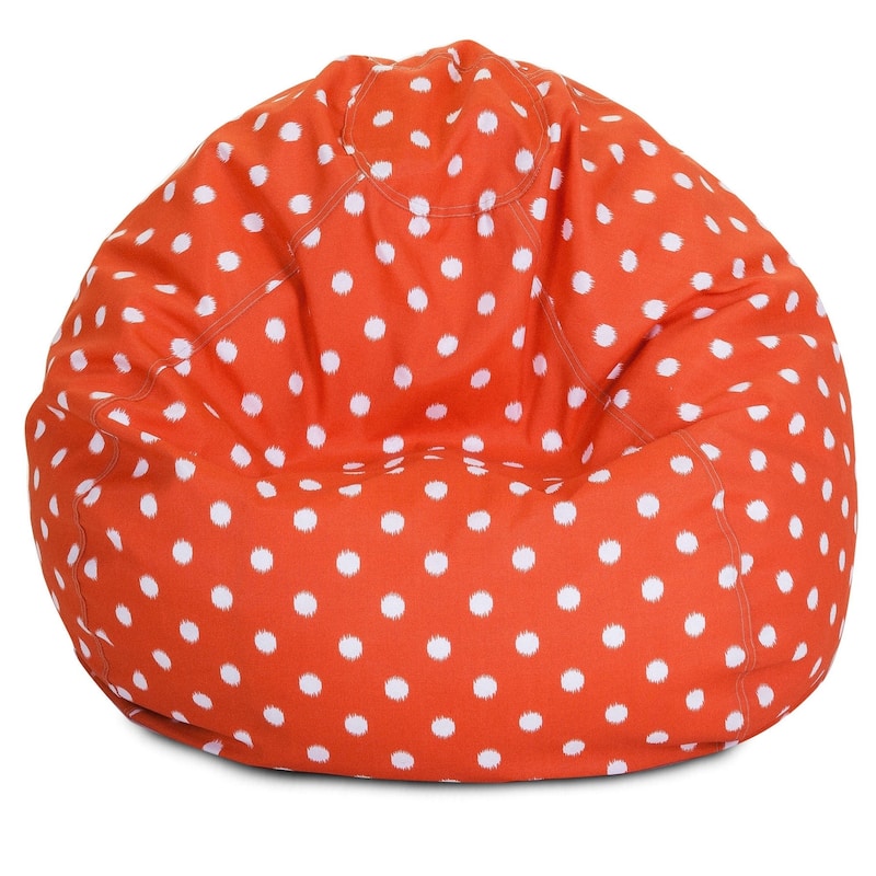 Ikat dot Shredded Foam Bean Bag Chair - Orange - 23'' H x 35'' W x 35'' D