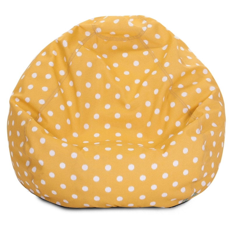 Ikat dot Shredded Foam Bean Bag Chair - Citrus - 22'' H x 28'' W x 28'' D