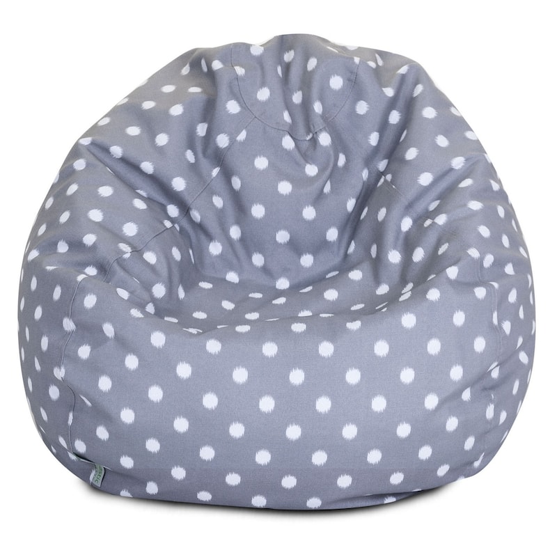 Ikat dot Shredded Foam Bean Bag Chair - Gray - 23'' H x 35'' W x 35'' D