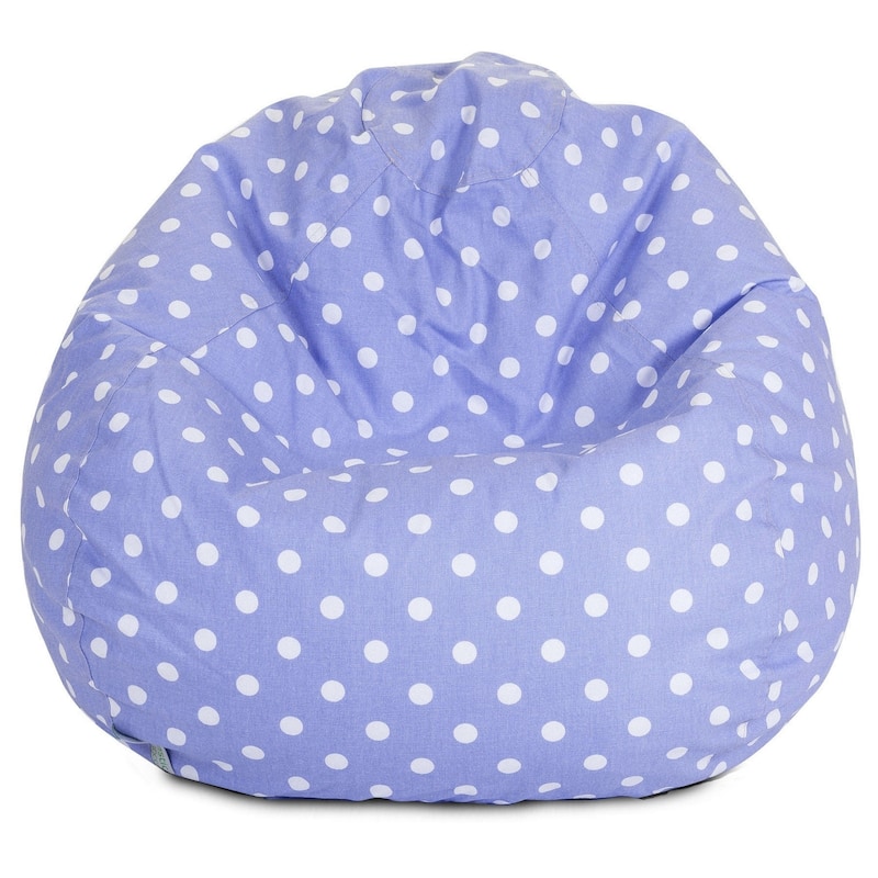 Small Polka dot Shredded Foam Bean Bag Chair