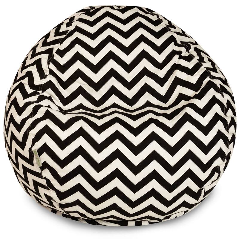 Chevron Shredded Foam Bean Bag Chair - Black - 22'' H x 28'' W x 28'' D