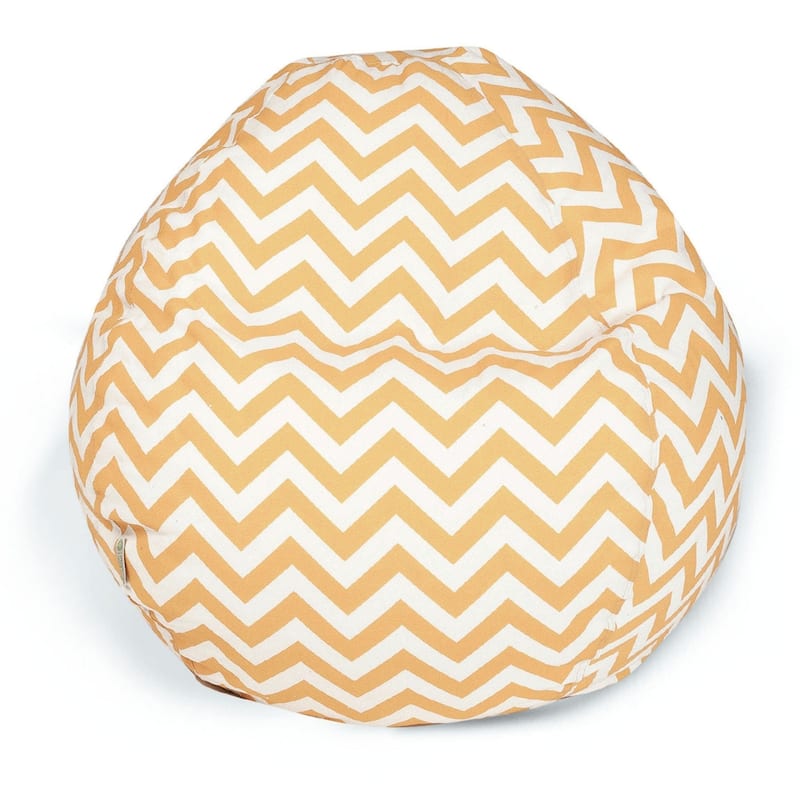 Chevron Shredded Foam Bean Bag Chair - Yellow - 22'' H x 28'' W x 28'' D