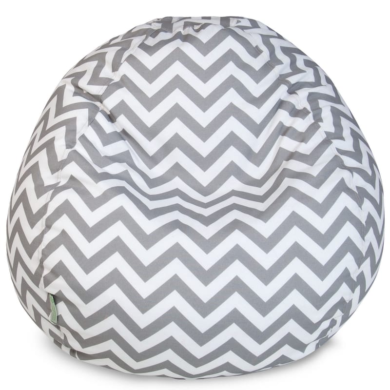 Chevron Shredded Foam Bean Bag Chair - Gray - 22'' H x 28'' W x 28'' D