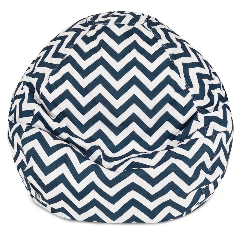 Chevron Shredded Foam Bean Bag Chair - Navy Blue - 23'' H x 35'' W x 35'' D