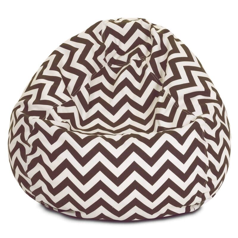Chevron Shredded Foam Bean Bag Chair - Chocolate - 22'' H x 28'' W x 28'' D