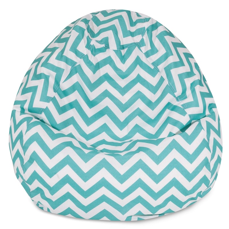 Chevron Shredded Foam Bean Bag Chair - Teal - 23'' H x 35'' W x 35'' D