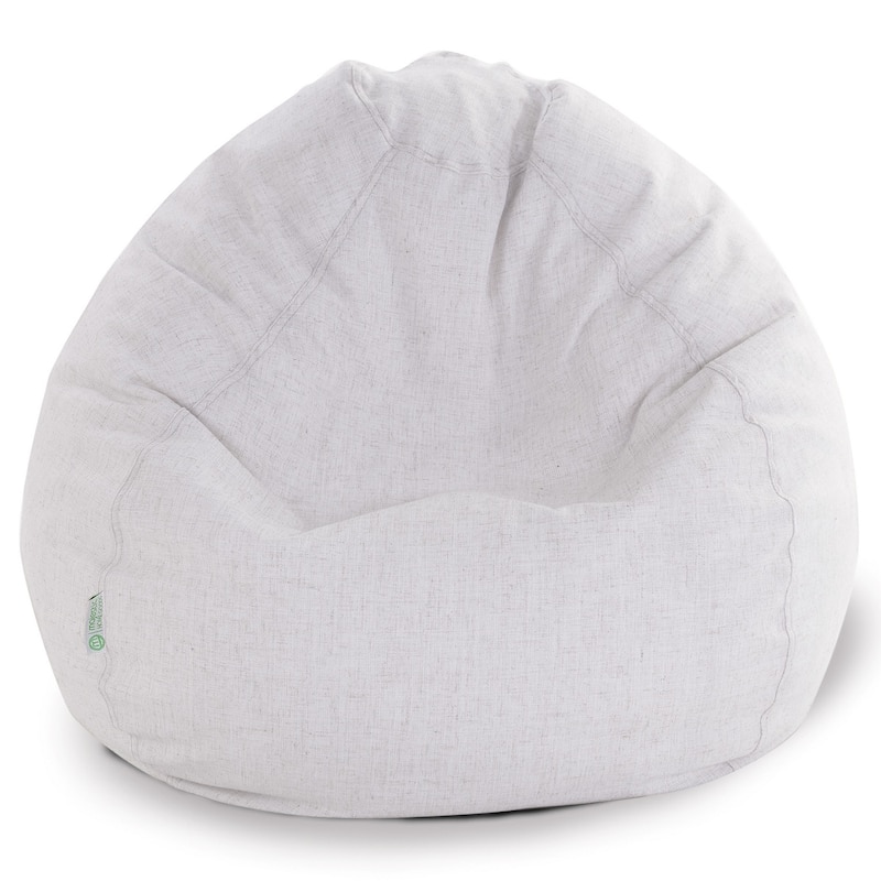 Wales Shredded Foam Bean Bag Chair - Magnolia - 22'' H x 28'' W x 28'' D