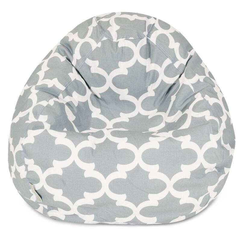 Trellis Shredded Foam Bean Bag Chair - Gray - 23'' H x 35'' W x 35'' D