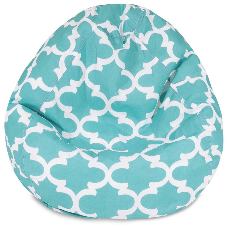 Trellis Shredded Foam Bean Bag Chair - Teal - 22'' H x 28'' W x 28'' D