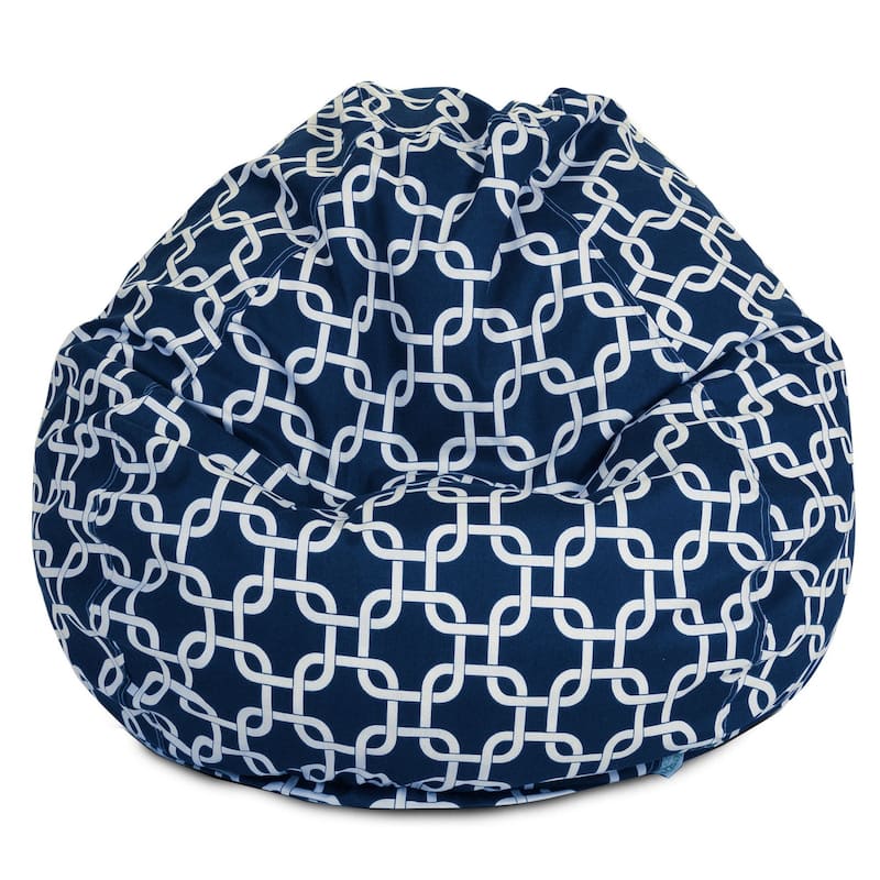 Links Shredded Foam Bean Bag Chair - Navy Blue - 23'' H x 35'' W x 35'' D