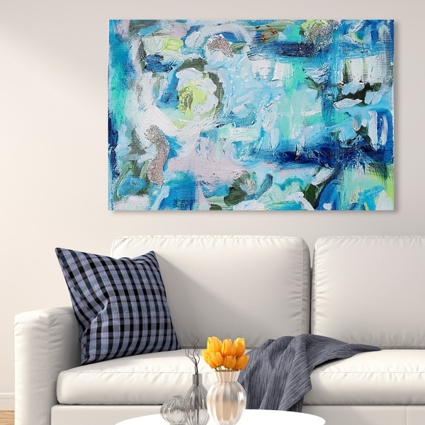 Oliver Gal 'Tiffany Pratt - Hypnotic Ocean' Abstract Wall Art Canvas Print - Blue, White