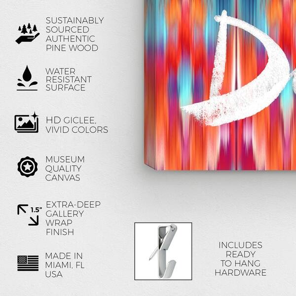 Oliver Gal Carpe Diem Ikat Typography And Quotes Wall Art Canvas Print Orange Blue Overstock 29807248