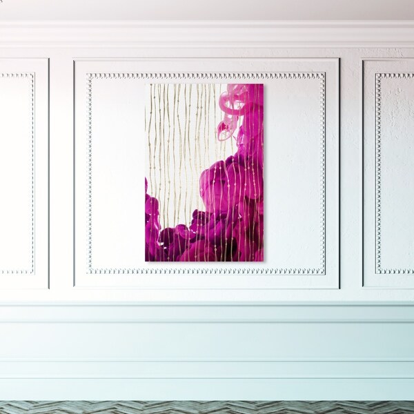 Oliver Gal 'Ink Spot IV' Abstract Wall Art Canvas Print - Purple, Gold