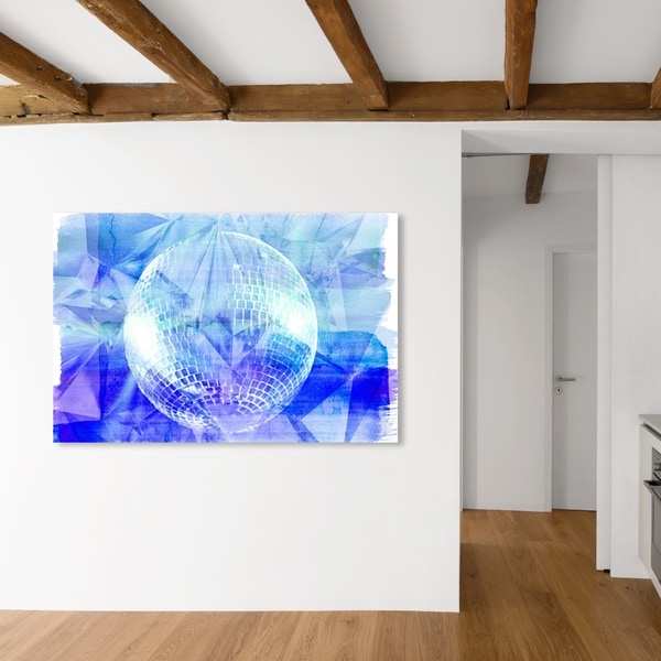 Oliver Gal 'Geodisco' Music and Dance Wall Art Canvas Print - Blue, Blue