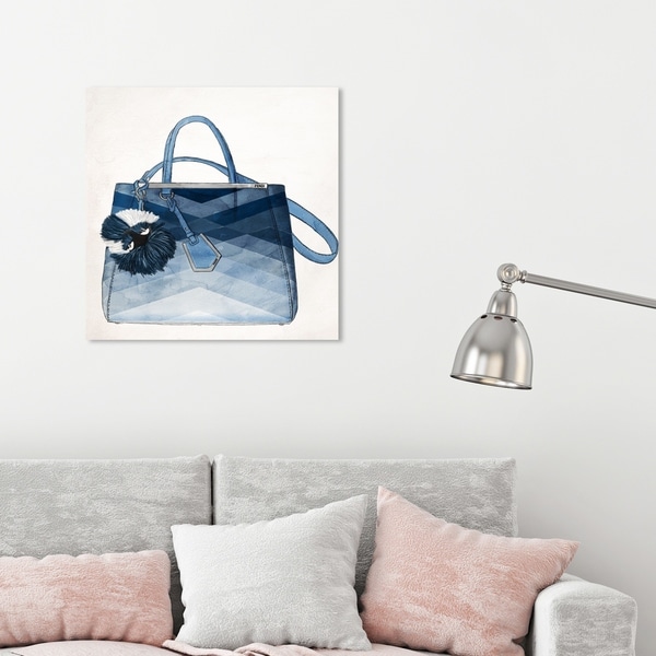 Oliver Gal 'Oh My Gosh It's Blue' Fashion and Glam Wall Art Canvas Print - Blue, White