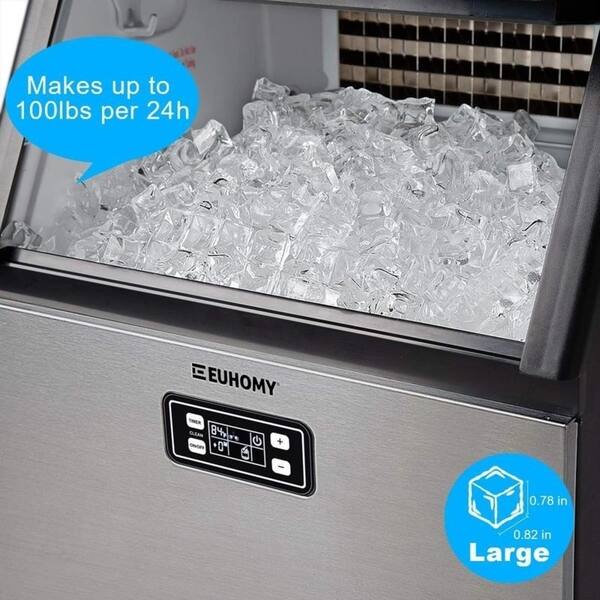 Shop Euhomy Commercial Ice Maker Machine 100lbs 24h Stainless