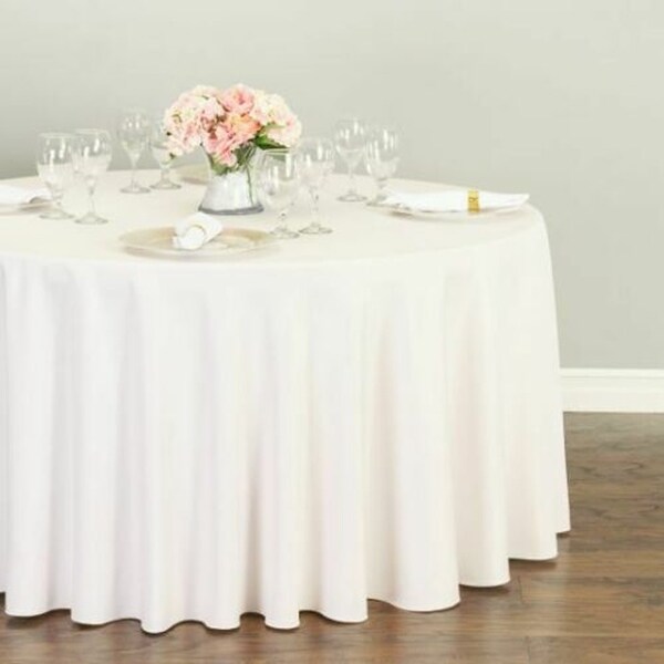 Polyester Round Tablecloth 120" Light Pink