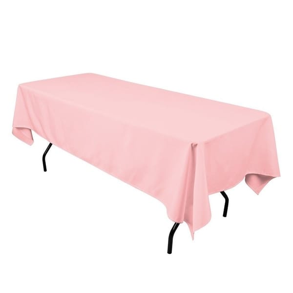 Polyester Seamless Rectangular Table Cloth 60" x 126" Pink