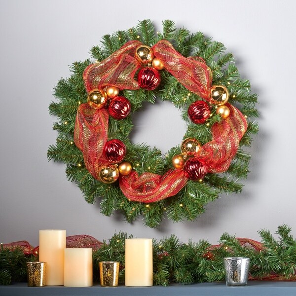 Darice Christmas Tinsel Wreath Form 24 inches w Silver 