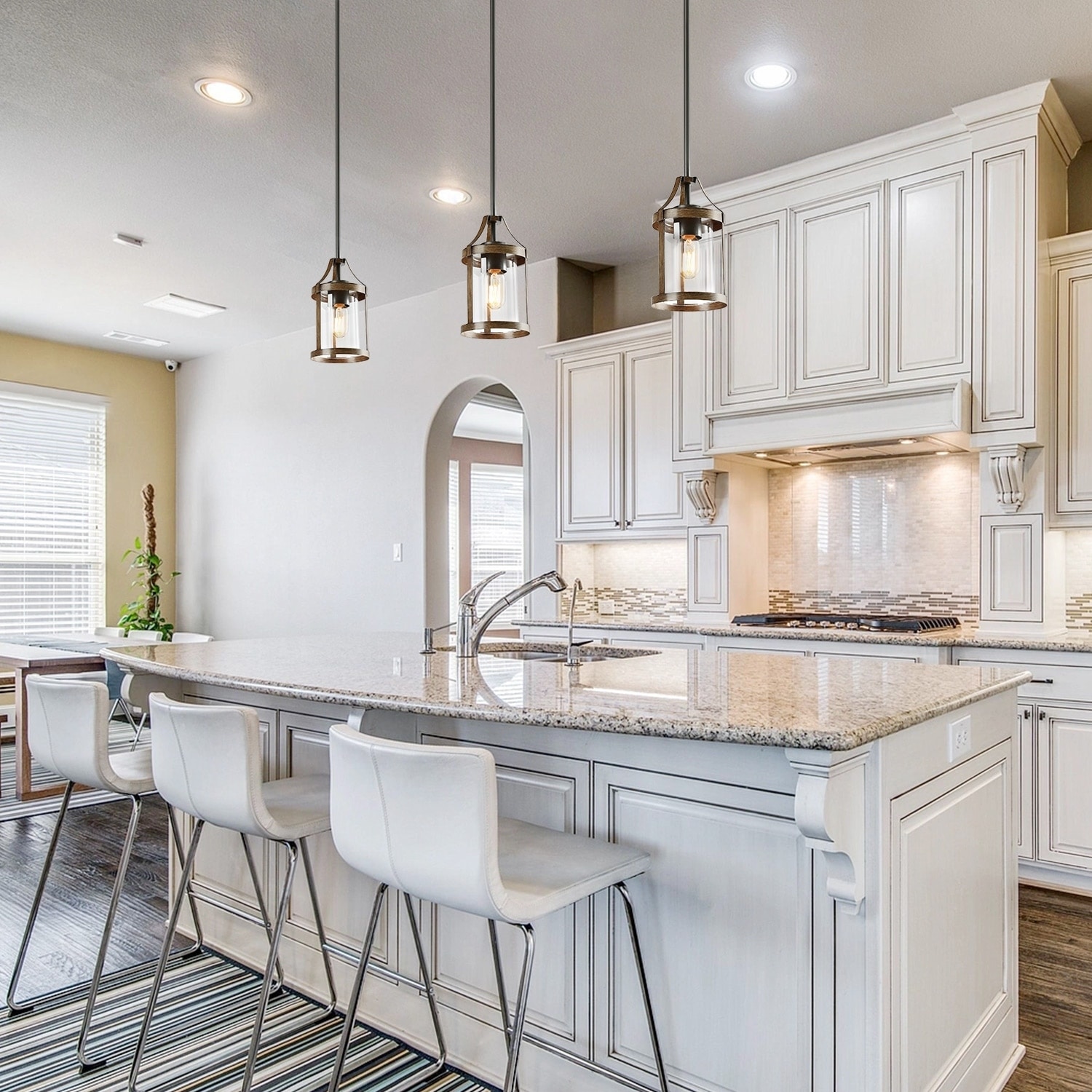 rustic pendant lighting for kitchen