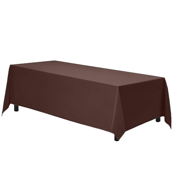 Polyester Rectangle Party Tablecloth 90" x 132" Chocolate