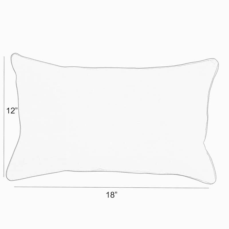 Roah Navy with Blue Stripes Indoor/Outdoor Lumbar Pillows (Set of 2) by Havenside Home - 12 in x 18 in