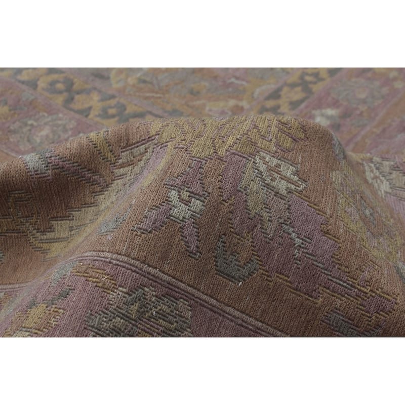 Flat-weave Dynasty Olive Green Wool Sumak - 11'6 x 17'6/11'6" x 17'6"