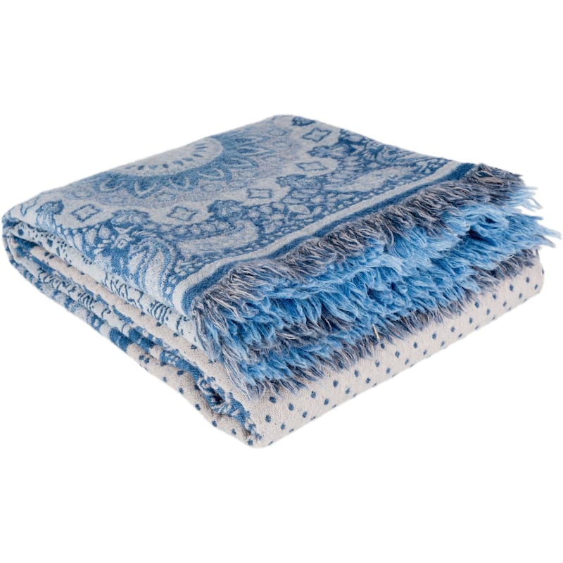 Karmi Global Woven 50" x 70" Wool Throw
