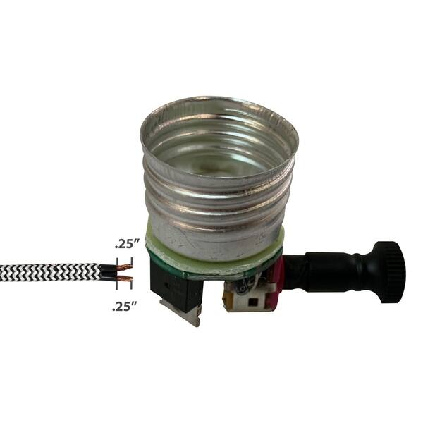 Royal Designs Dimmer Lamp Socket with Shell and Turn Knob, E26 Medium