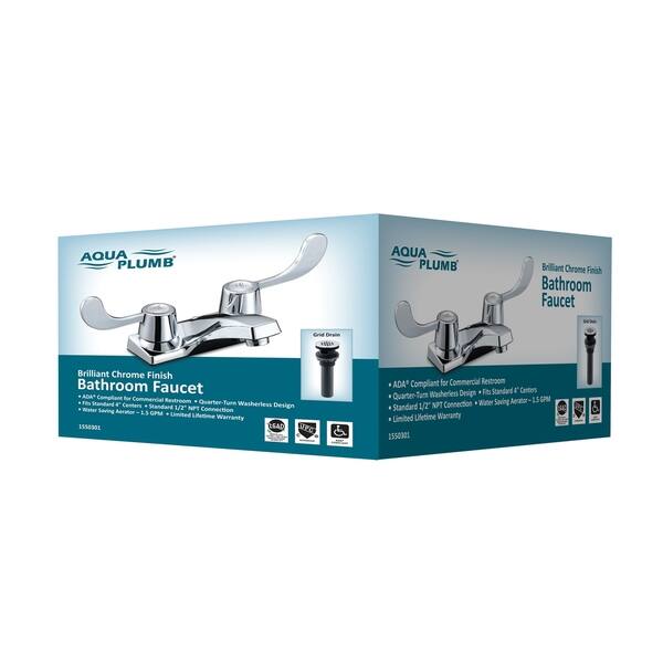 Shop Aqua Plumb 1550301 Ab1953 4 Inch Two Handle Polished Chrome