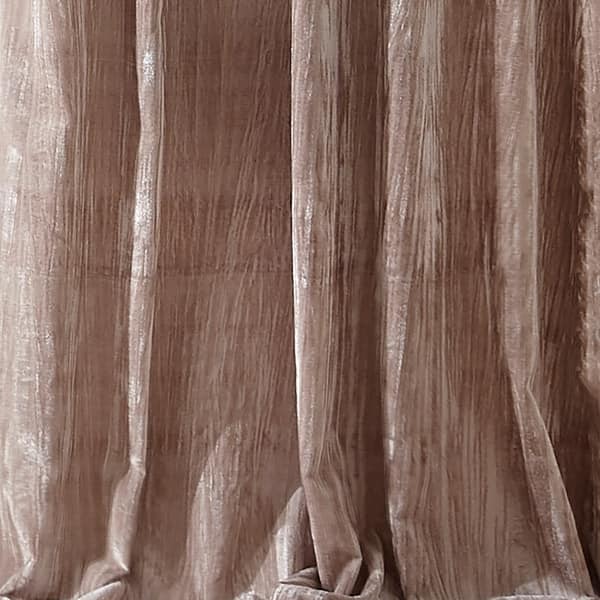 Korena Tie Top Crushed Velvet Window Curtain Korena Tie Top Crushed Velvet