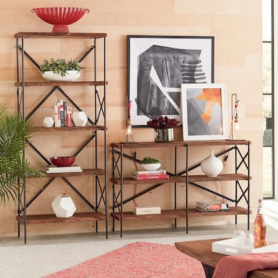 Carbon Loft Wiley Live Edge Bookshelf