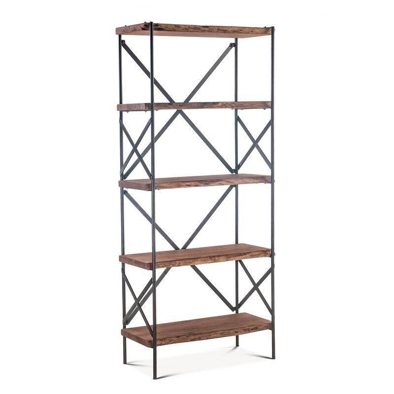 Carbon Loft Wiley Live Edge Bookshelf
