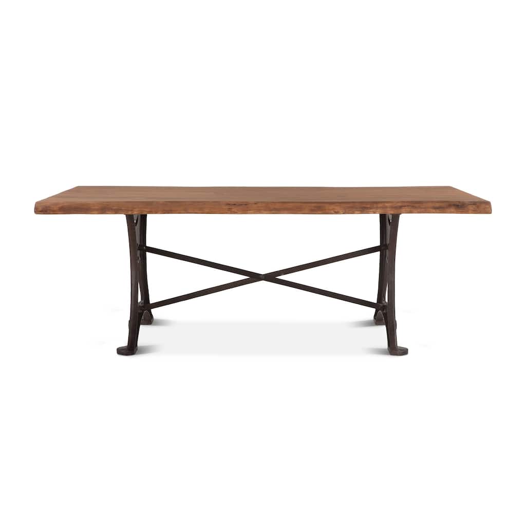 Carbon Loft Wiley Rectangle Live Edge Dining Table - N/A