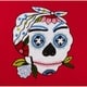 preview thumbnail 3 of 1, Pom Pom Trimmed Sugar Skull Pillow
