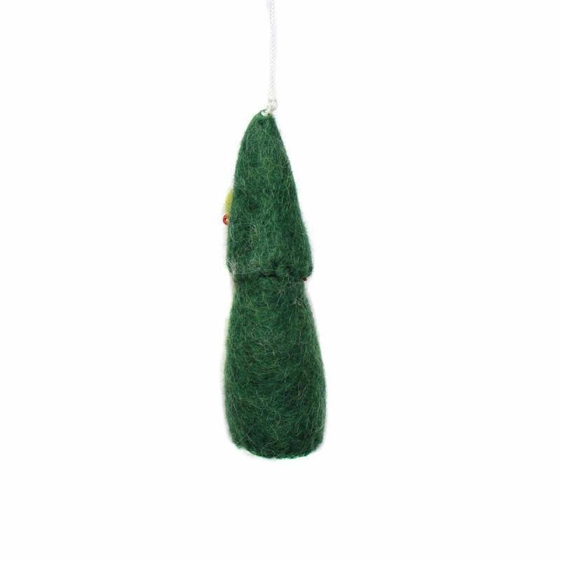 Handmade Felted Wool Christmas Gnome Ornament