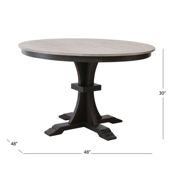 Abbyson Archwood Round Farmhouse Dining Table