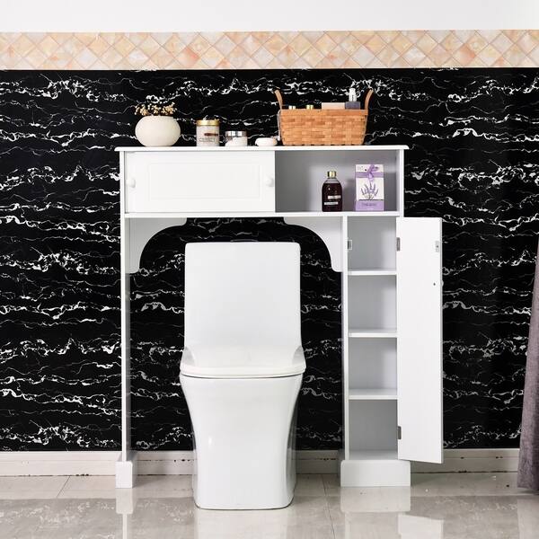 Shop Homcom Freestanding Over Toilet Bathroom Storage Cabinet