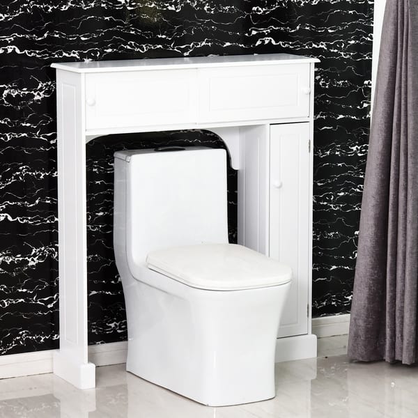 Shop Homcom Freestanding Over Toilet Bathroom Storage Cabinet