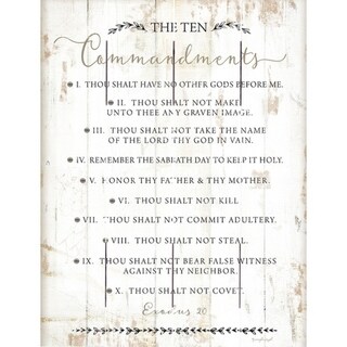 Empty Commandments Wood Pallet Art - The Ten Commandments - Bed Bath & Beyond - 29812195