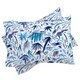 preview thumbnail 3 of 1, Ninola Design Tropical Relaxing Palms Blue Duvet Cover Set