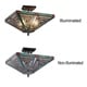 preview thumbnail 3 of 2, Gracewood Hollow Kamatenda 2-light Mission-style Stained Glass Semi-flush Mount
