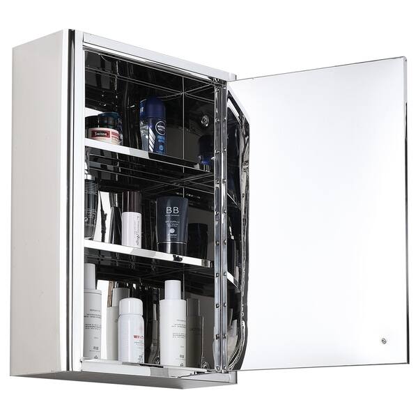 Kleankin 14 W X 20 H Wall Mounted Bathroom Medicine Cabinet Wall Mounted Bathroom Medicine Cabinet