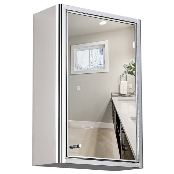 Kleankin 14 W X 20 H Wall Mounted Bathroom Medicine Cabinet Wall Mounted Bathroom Medicine Cabinet