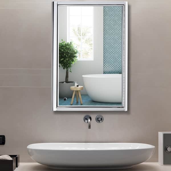 Kleankin 14 W X 20 H Wall Mounted Bathroom Medicine Cabinet Wall Mounted Bathroom Medicine Cabinet