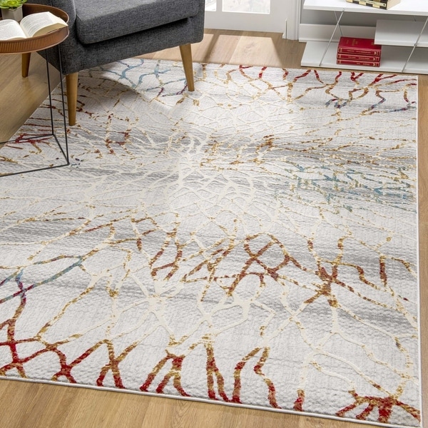 Rug Branch Vogue Modern Abstract Area Rug, Gold Grey - Overstock - 29812622