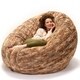 preview thumbnail 12 of 15, Jaxx Faux-Fur 6' Cocoon Bean Bag Sofa